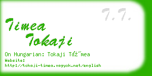 timea tokaji business card